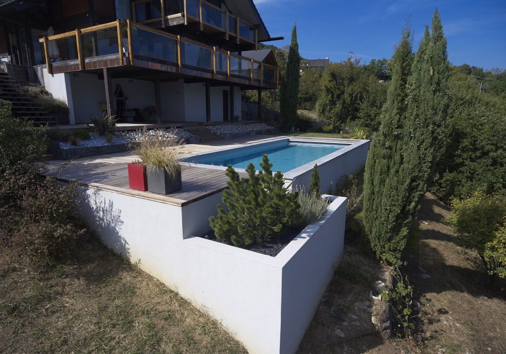 Piscine rectangulaire hors sol de 8.50 x 3.50 m