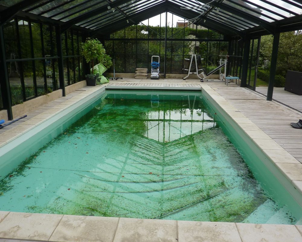 Pool staging d'une piscine à l'abandon